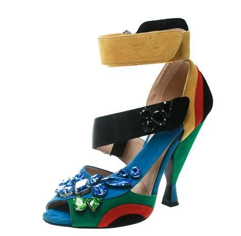 prada asymmetrical ankle strap sandal|Prada sandals for women.